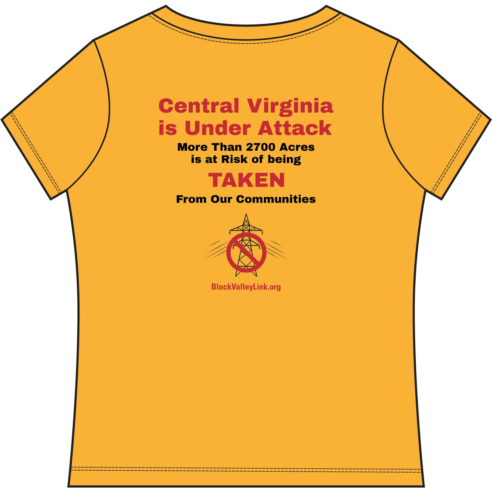 V-Neck Block Valley Link T-Shirt | Stop the Seizure of Private Land