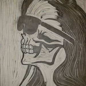Carved Rubber Stamp/ Ink Print