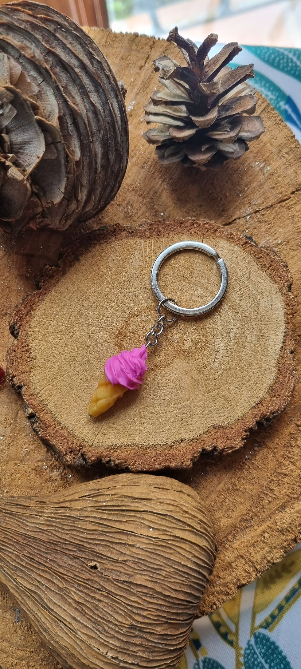 Miniature : Boucles d’Oreilles Glace Fraise – Bijou Gourmand Fait Main Été