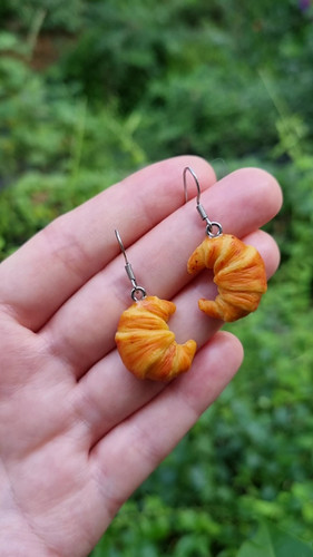 Croissants Créatifs Patches De Porte Clés Conception En Cuir