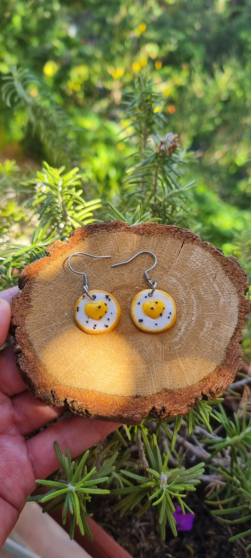 Thumbnail: Oeuf au plat au Poivre Boucles d'oreilles Amusantes, Cadeau Petit Dej