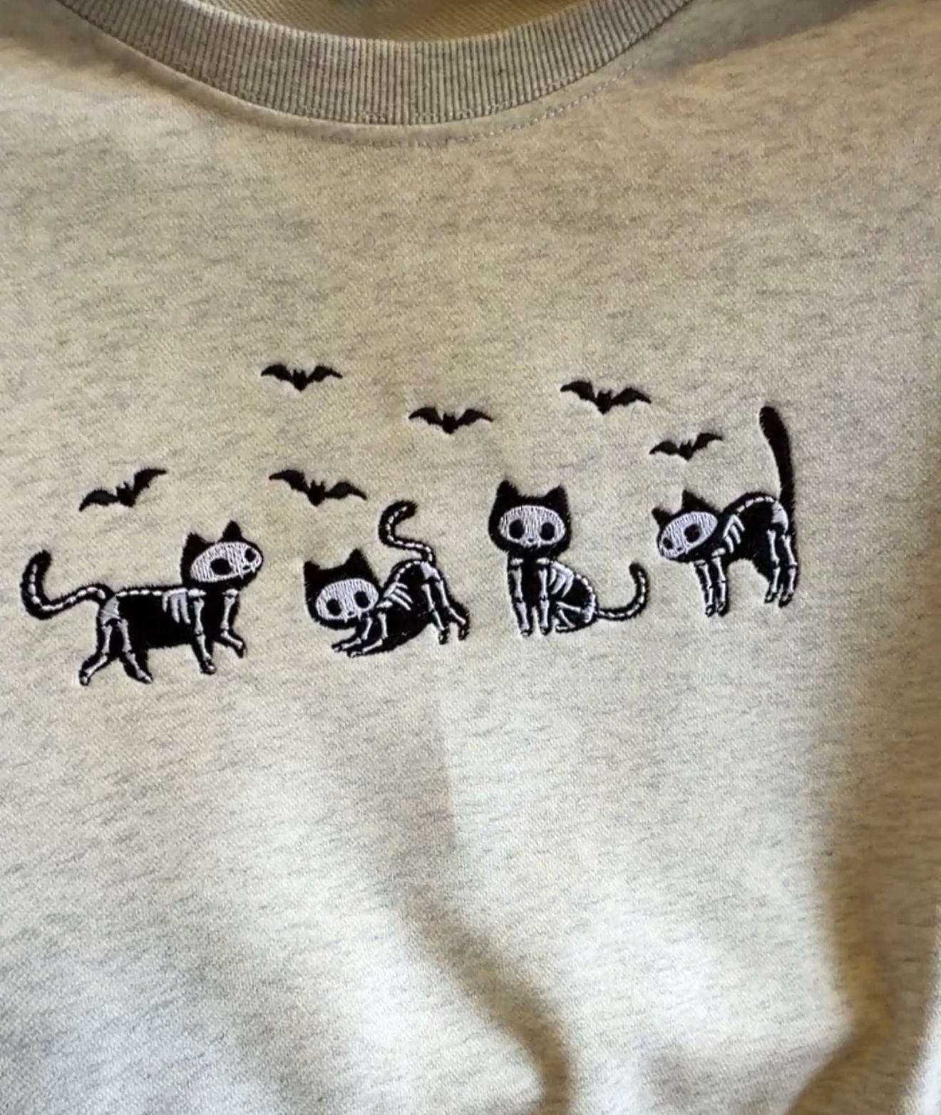 Kitty Cat Skeletons Womens Sweatshirt