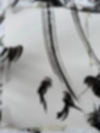 Sumi-e Ink painting from residual raw energy movement of Circus performer spinning from a Hoop. Hitsuzenduo. Enso.