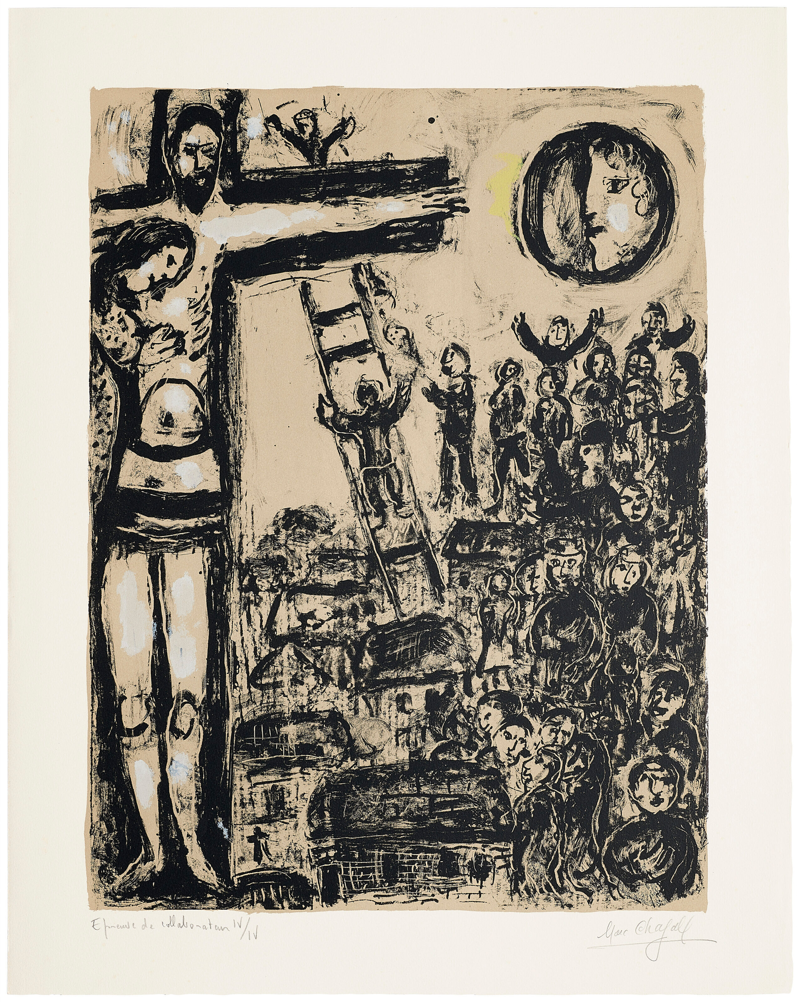 Marc Chagall - Crucifixtion grise, 1970
