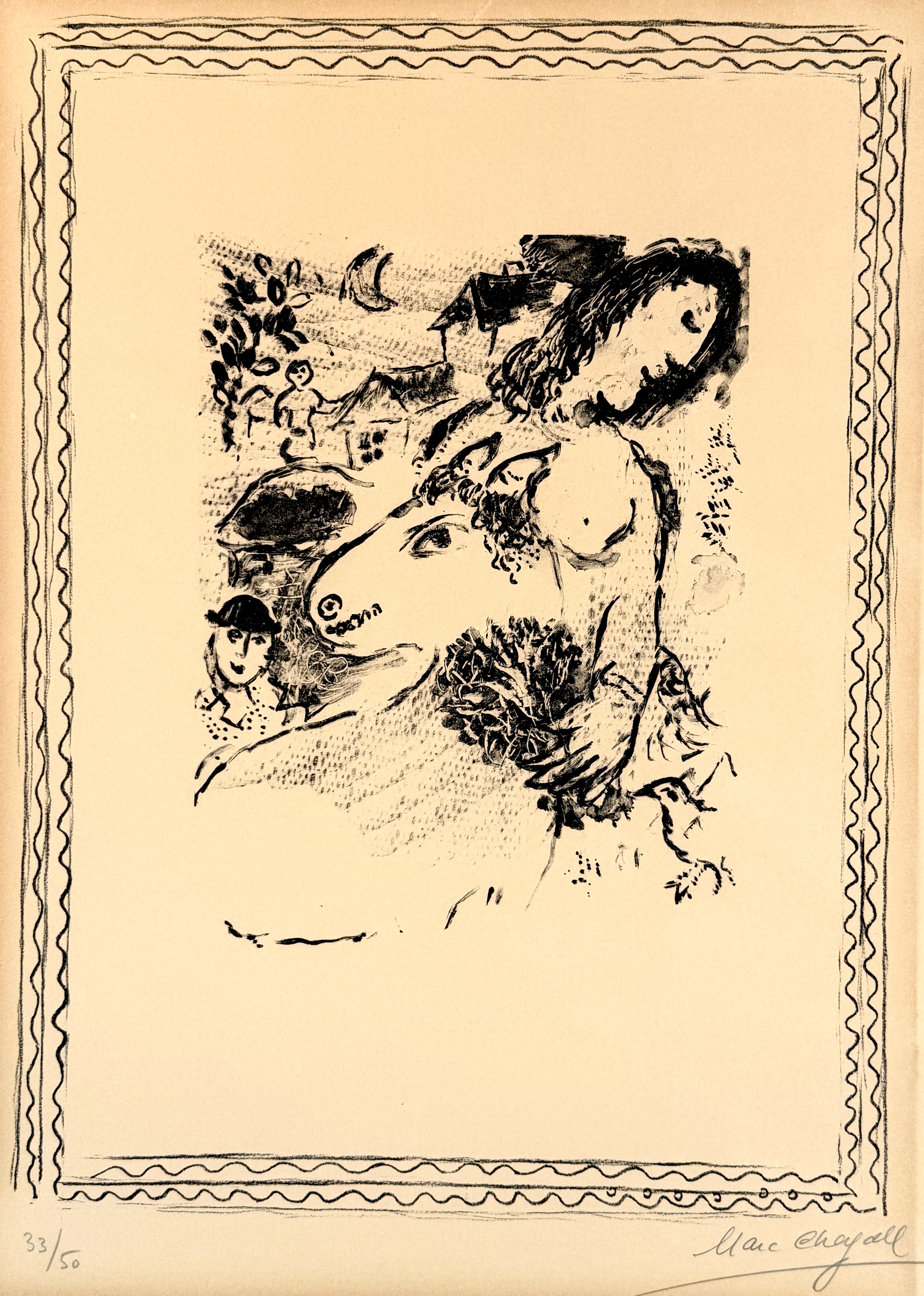 Marc Chagall - La Fermière à l’âne, 1971