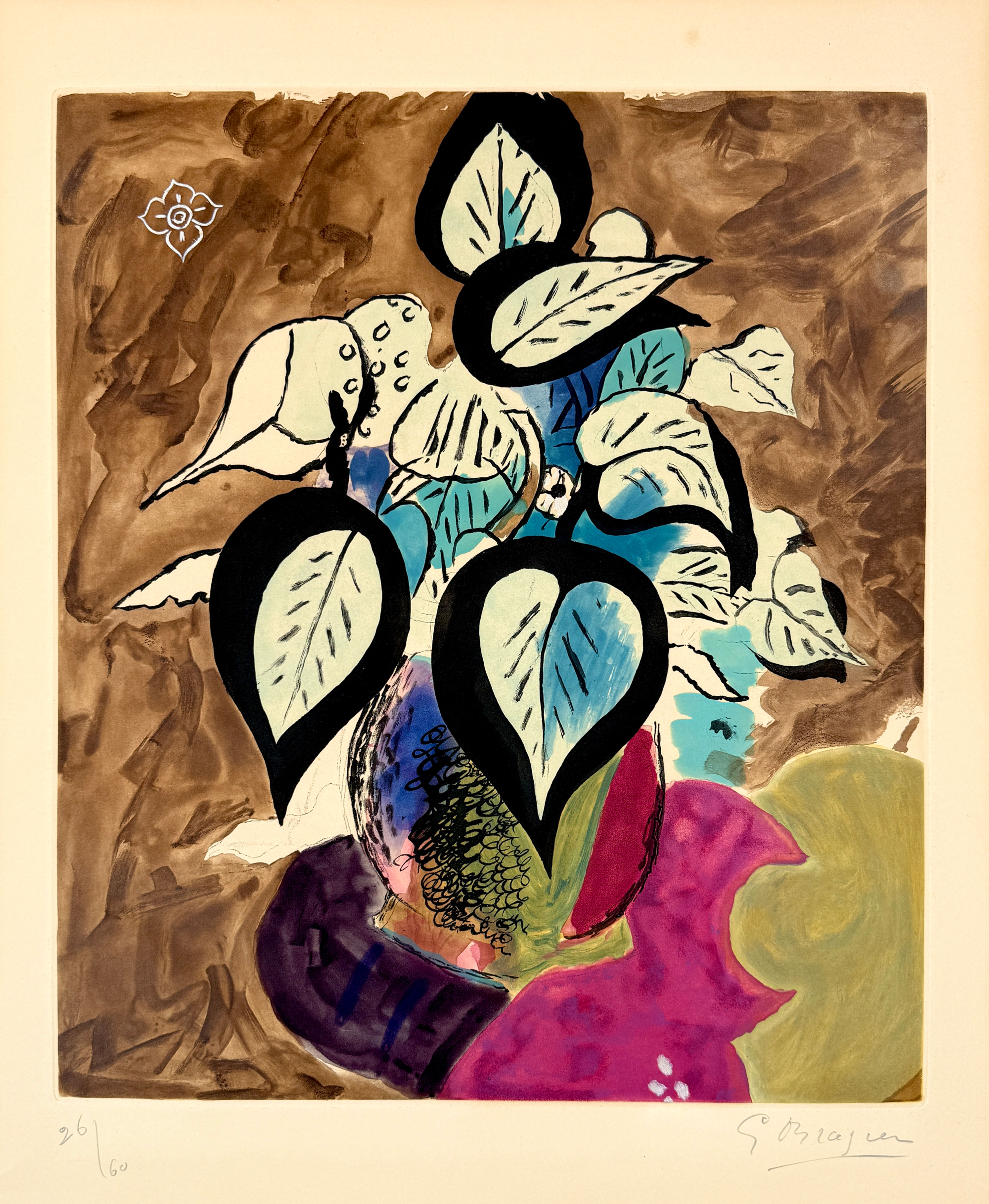 George Braque - Feuillage en couleurs, 1956