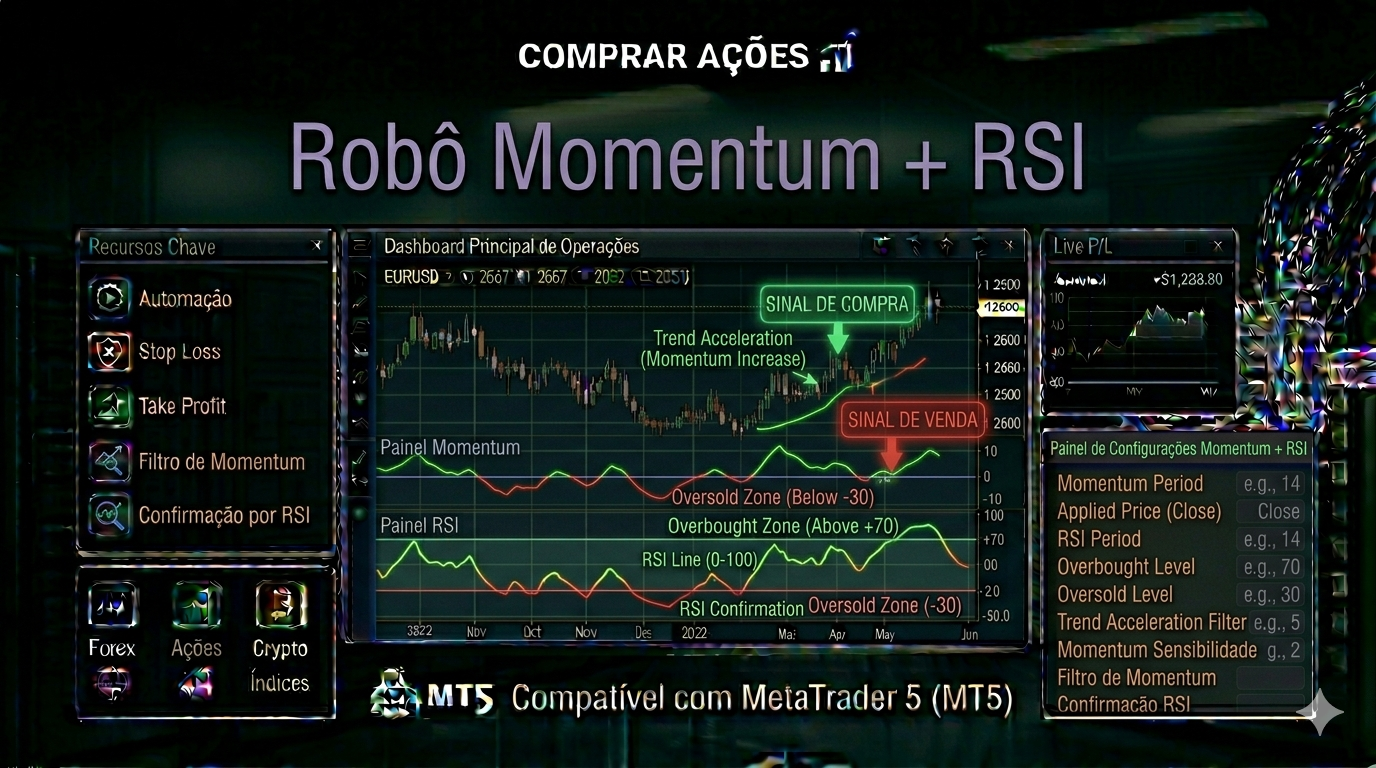 ROBÔ DE INVESTIMENTO MOMENTUM + RSI