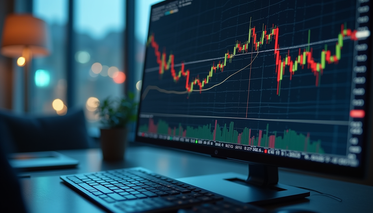 Visão lateral de tela do MetaTrader 5 com robô Vortex em execução