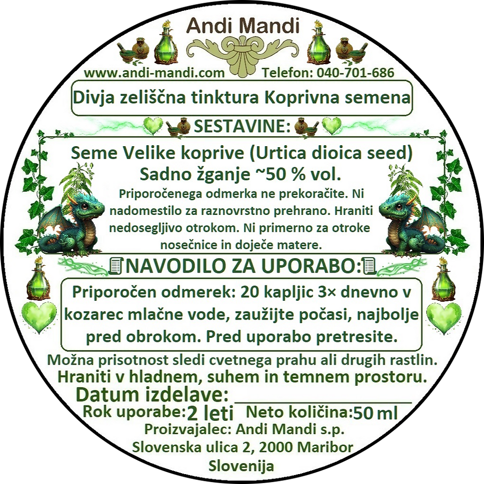 Divja zeliščna tinktura Koprivna semena