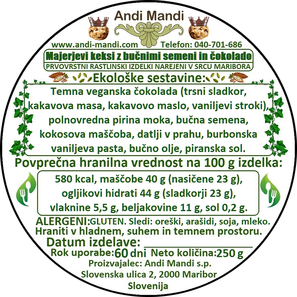 Sličica: Gurmanski Majerjevi keksi - Pirini keksi z čokolado