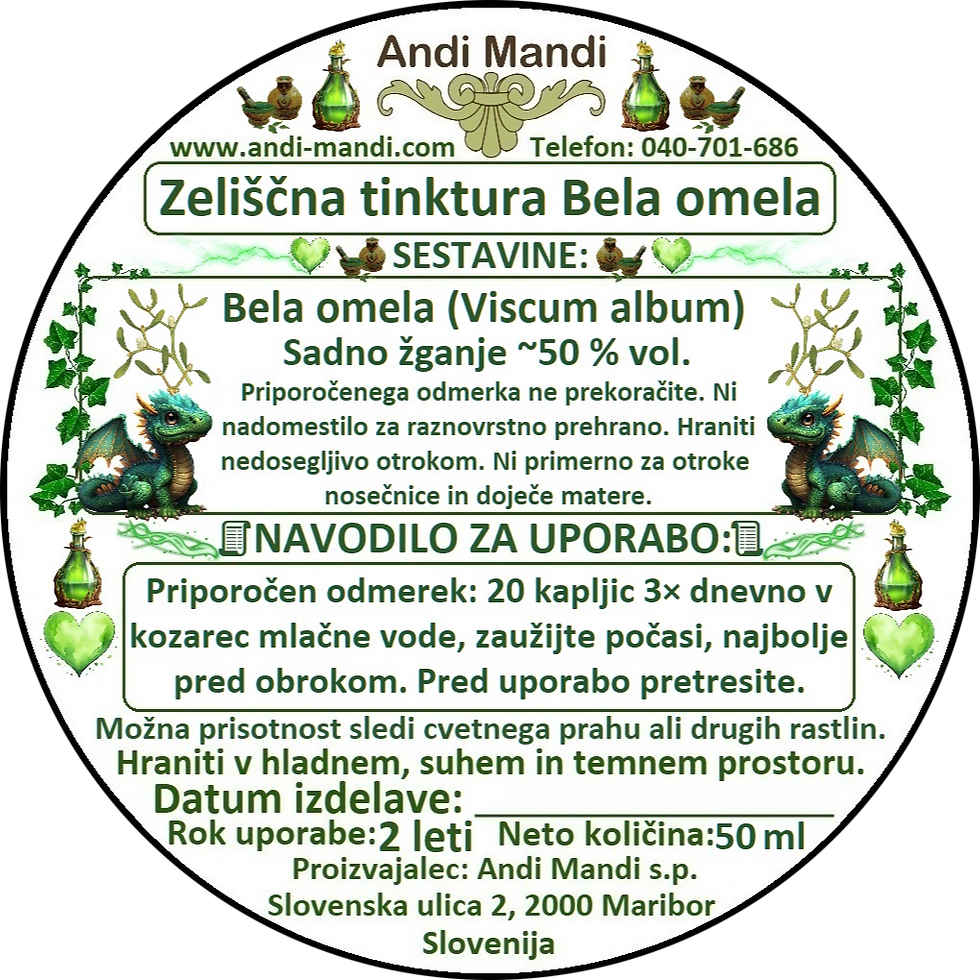 Divja zeliščna tinktura Bela omela