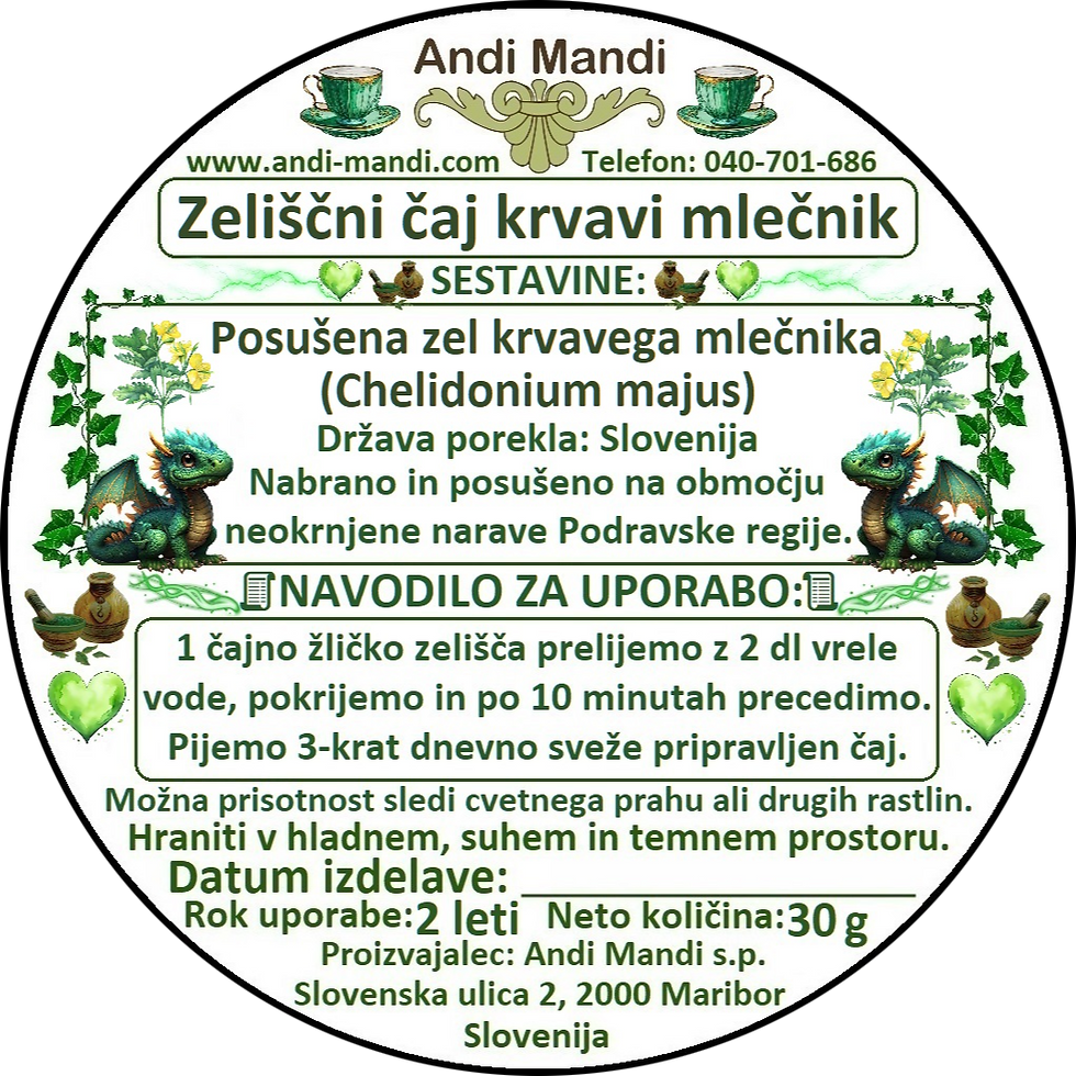 Zeliščni čaj krvavi mlečnik