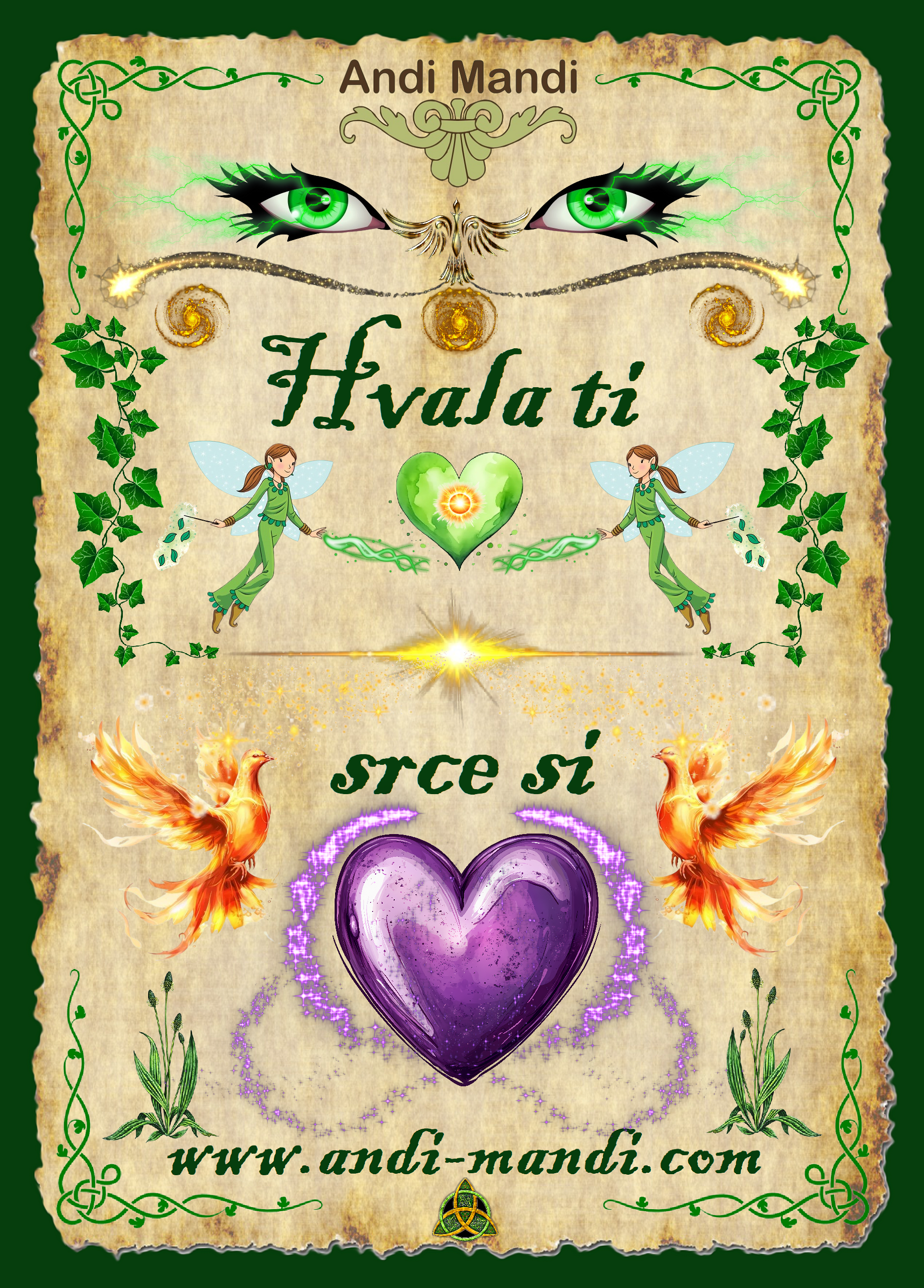 Voščilnica - Hvala ti - SPREDNJA STRAN VOŠČILNICE