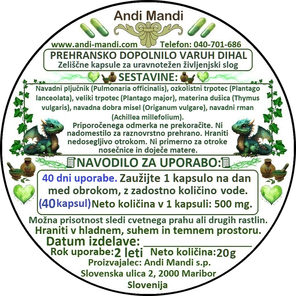 Zeliščne kapsule Varuh dihal - 40 kapsul