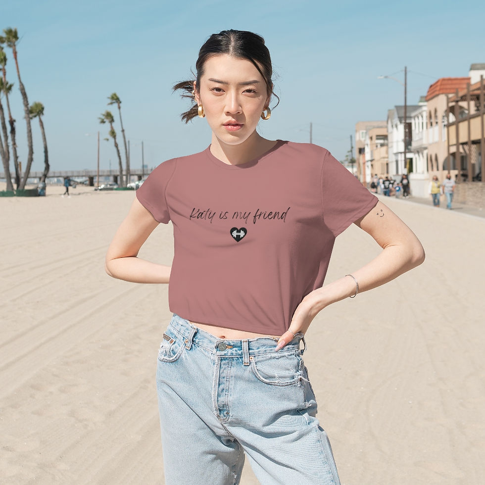 Thumbnail: Katy is my Friend Women's Flowy Cropped Tee