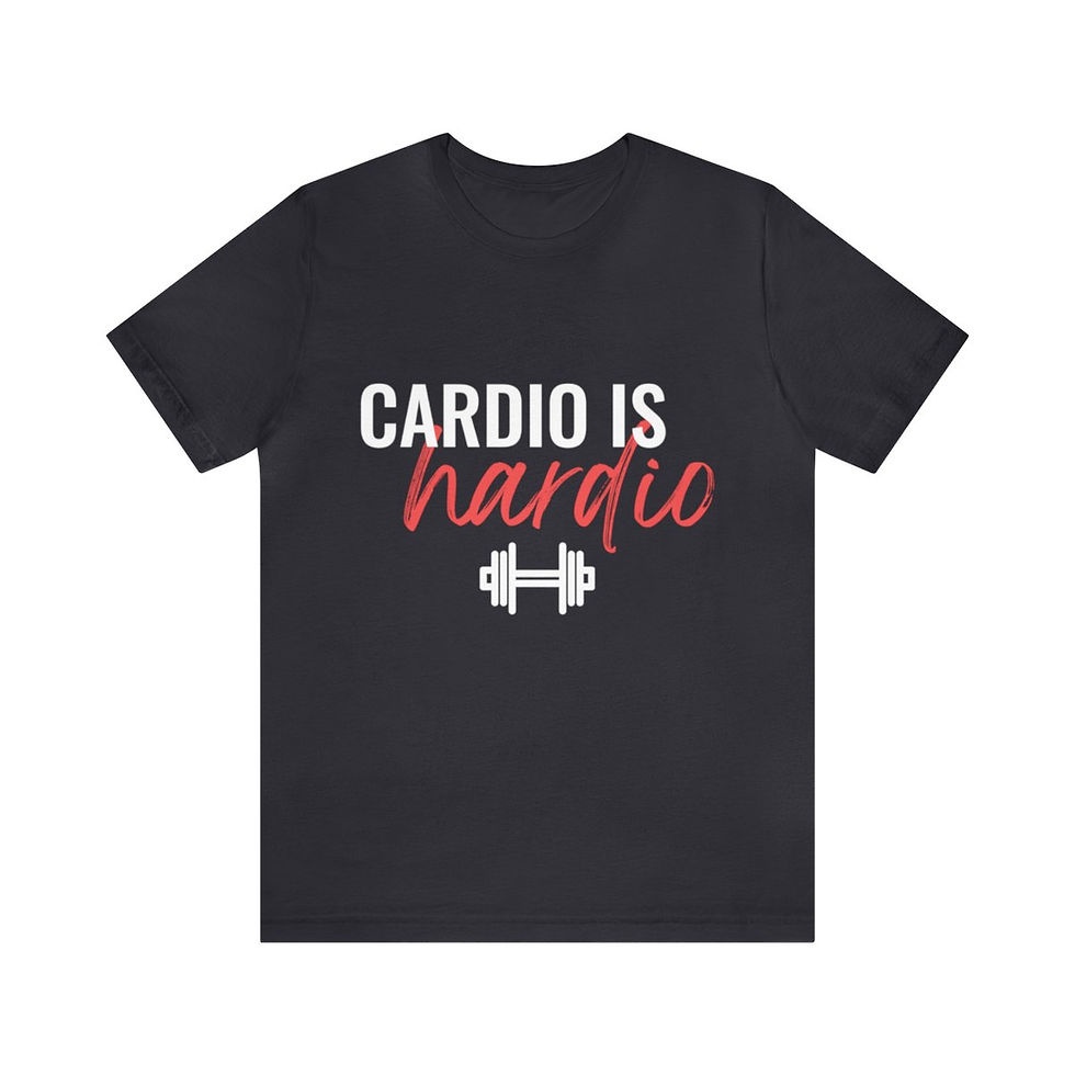 Thumbnail: Cardio is Hardio Dumbbell Unisex Jersey Short Sleeve Tee