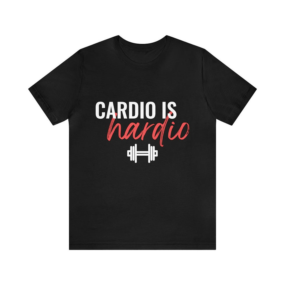 Thumbnail: Cardio is Hardio Dumbbell Unisex Jersey Short Sleeve Tee