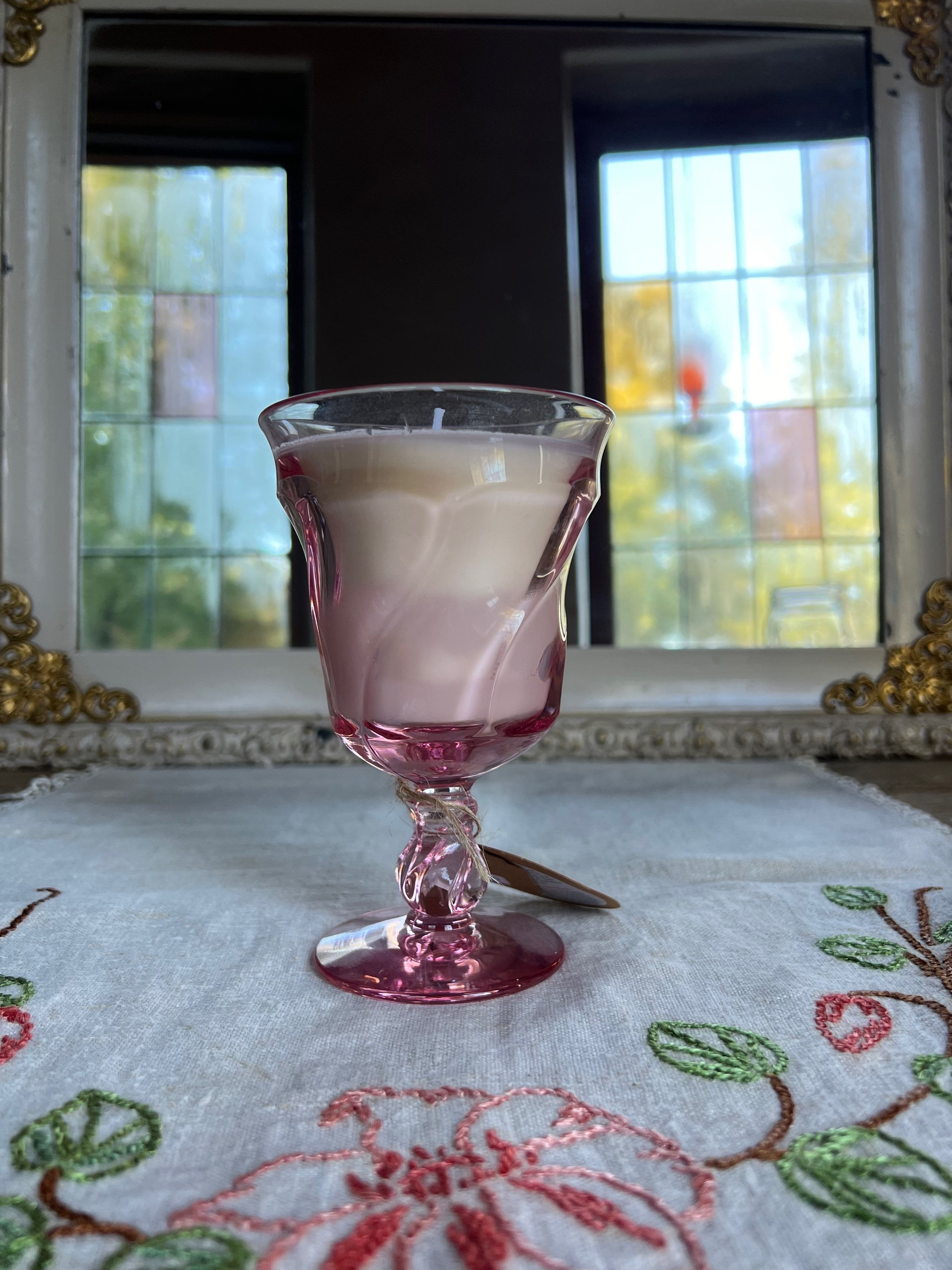 Pink Goblet Candle 