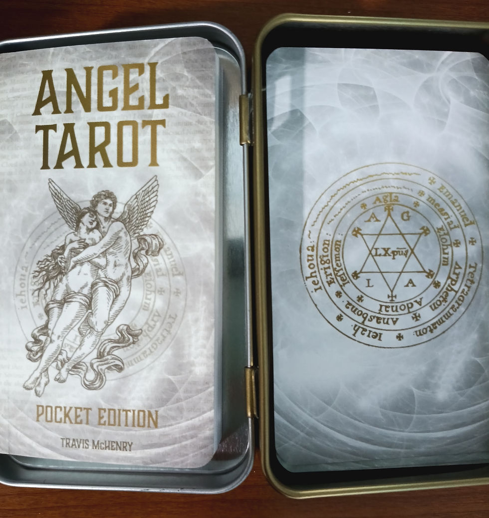 Thumbnail: Angel Tarot Oracle Card Deck with Metal Casing
