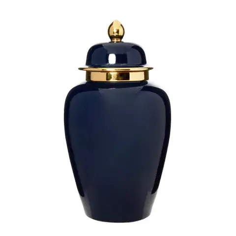 'Midnight' Gilded Ceramic Jar