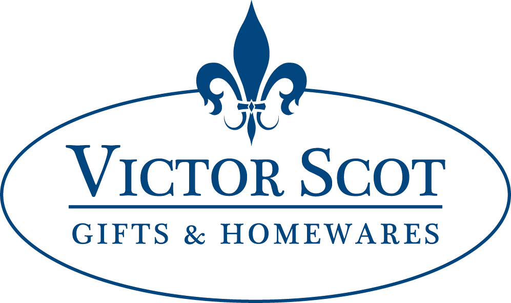 Victor Scot Gifts & Homewares logo with fleur de lis