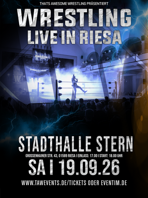 Eventplakat für Wrestling Veranstaltung in Riesa am 19.09.26