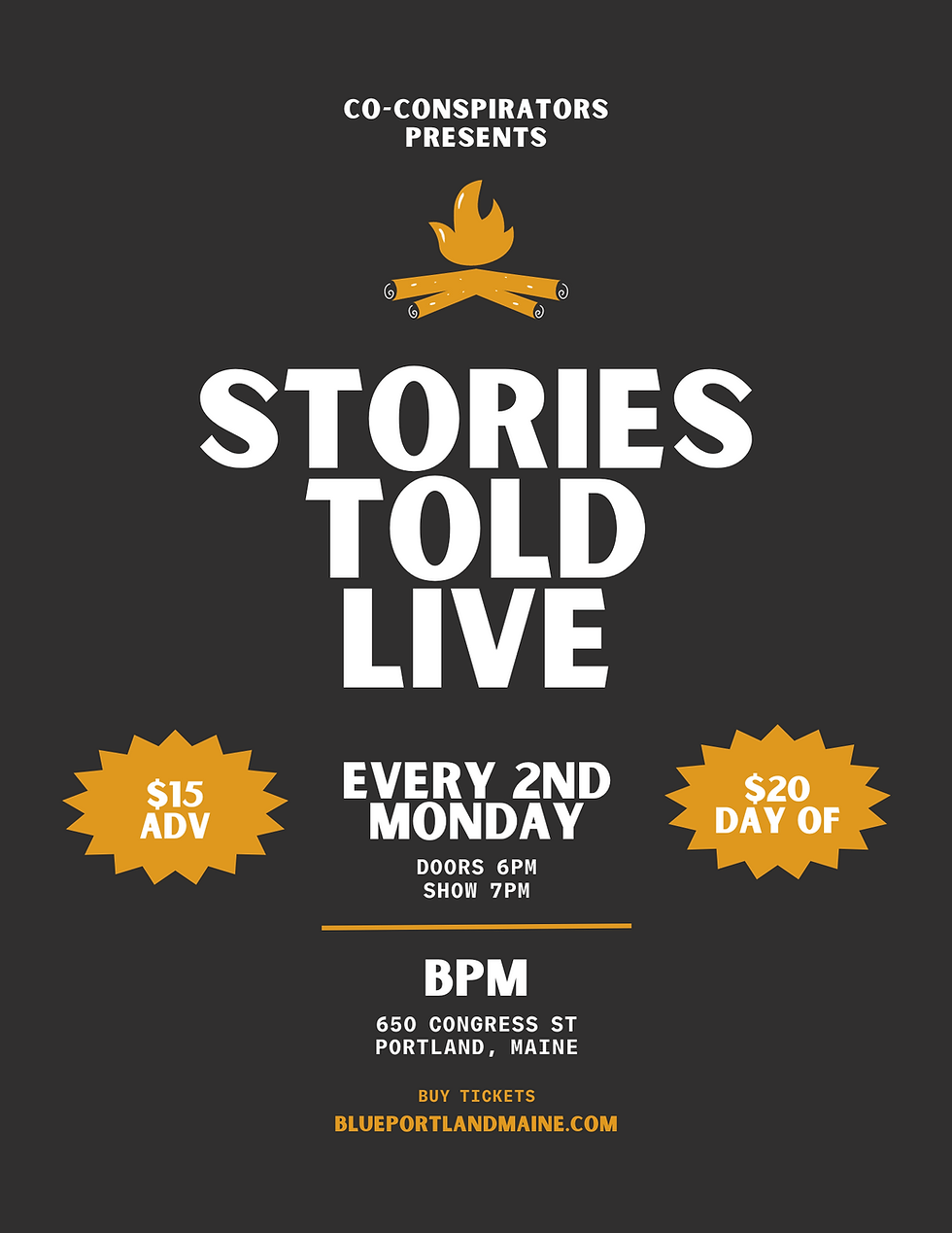 Co-Conspirators Presents: Stories Told Live at BPM