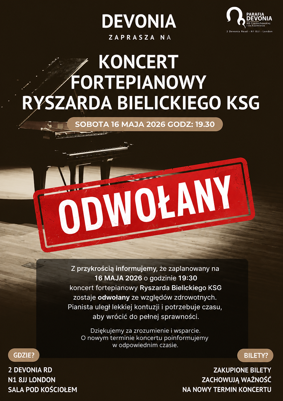 Odwołanie koncertu
