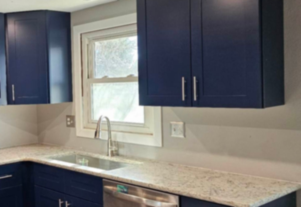 Colorado Springs custom kitchen remodel granit counter tops blue cabinets