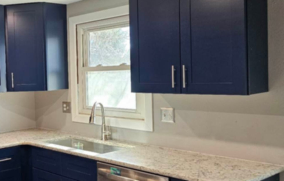 Colorado Springs custom kitchen remodel granit counter tops blue cabinets