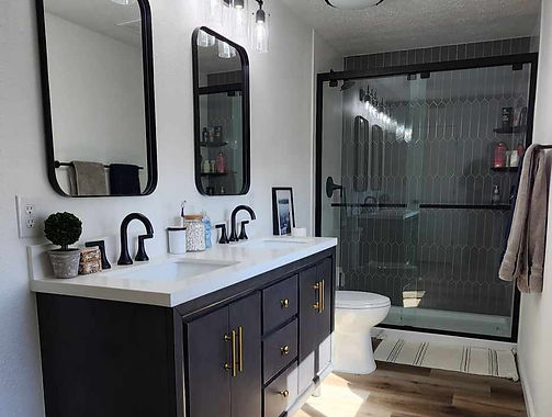 Colorado Springs bathroom remodel new lights new fixtures