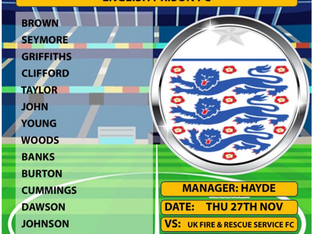 English Prison Service Football vs UK Fire & Rescue Services Football 27th November 2025 Burscough FC