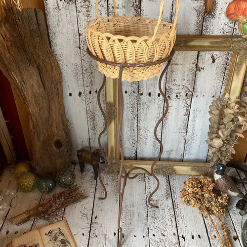 ≫50-60sヴィンテージ*シャビーなアイアン プランタースタンド