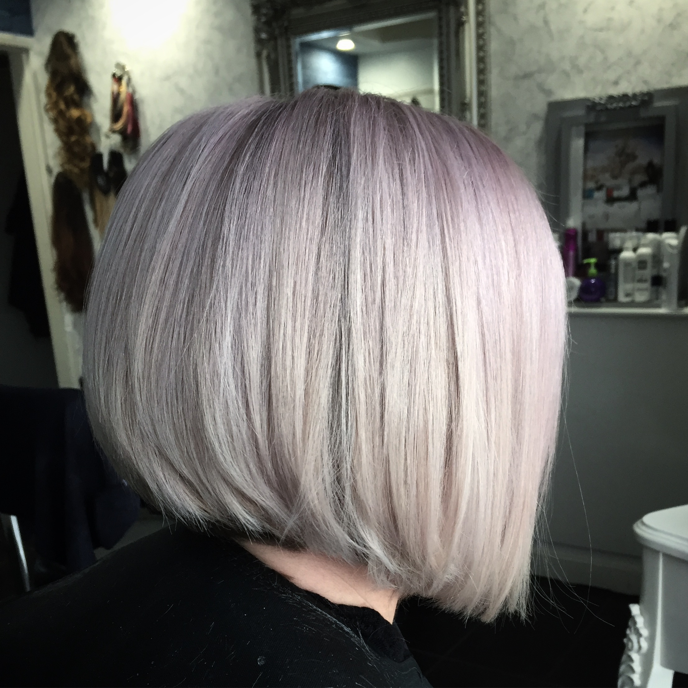 white blonde with lilac and pink tones colour hair experts