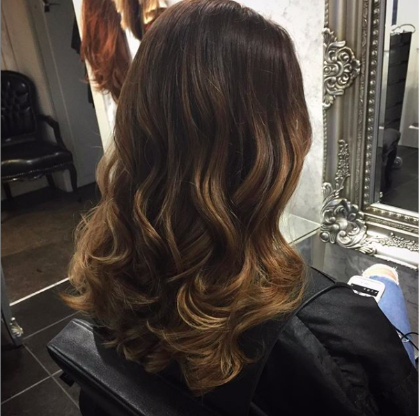 beautiful balayage on brunette hair created by our colour team of hair experts.
