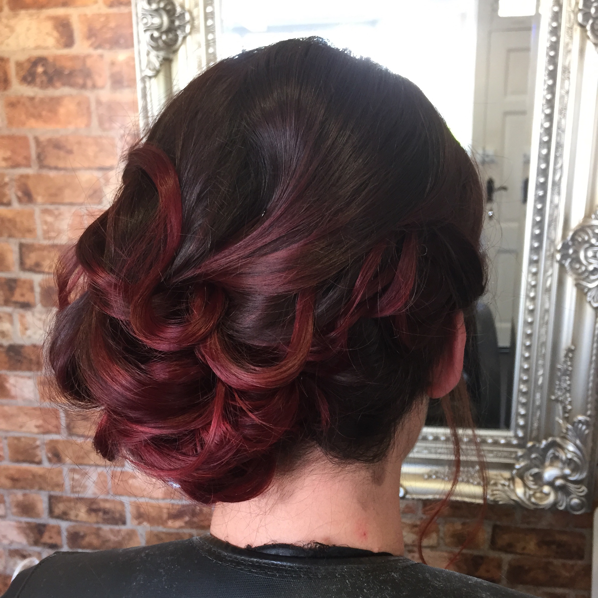 colour specialist in red balayage hair