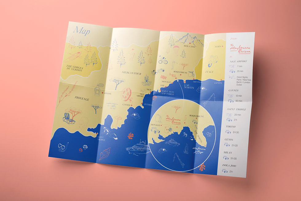 Illustrated map of The Maybourne Riviera