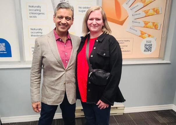 Tanya with Dr C at Unicity in Toronto