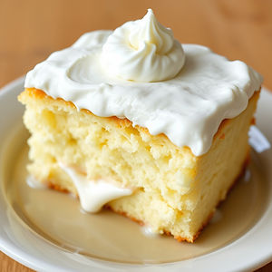 Puerto Rican Tres Leches Cake Slice
