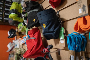 Photoshoot of the shop in the climbing gym Klifurhúsið, with RED POINT products (Reykjavik).