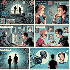 Comic strip 5 made usign DALL-E