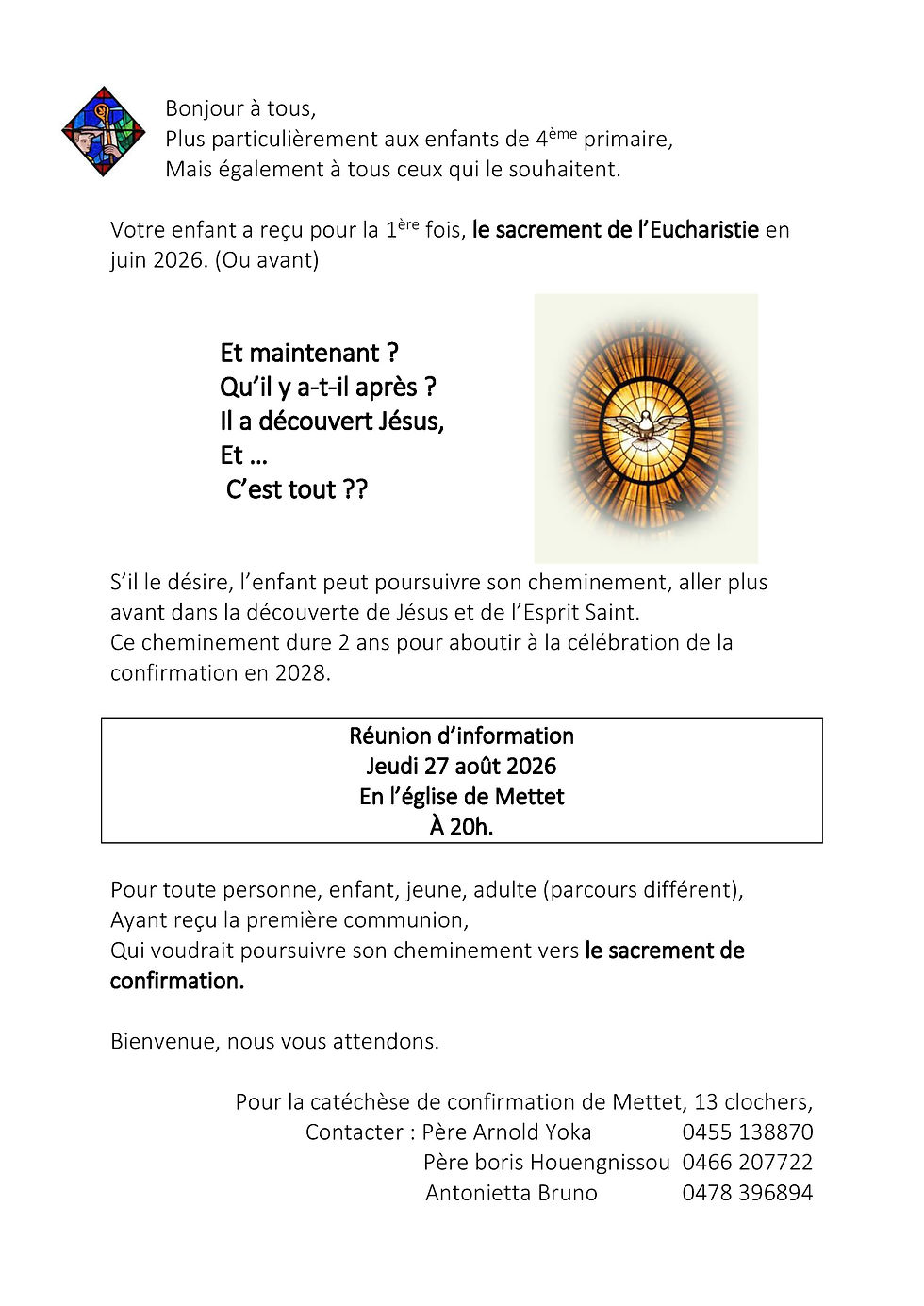 Réunion d'information : Confirmation