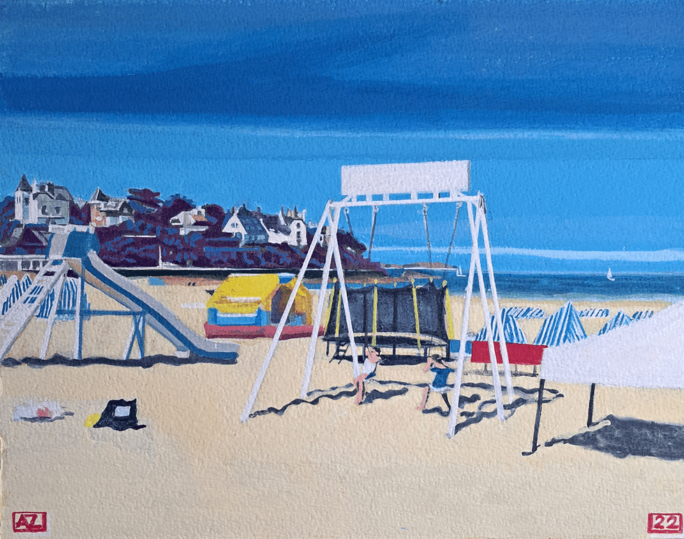 Het strand van Dinard, Bretagne