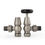Thumbnail: Windsor Traditional Manual Valve Set natural pewter | Angled | Castrads