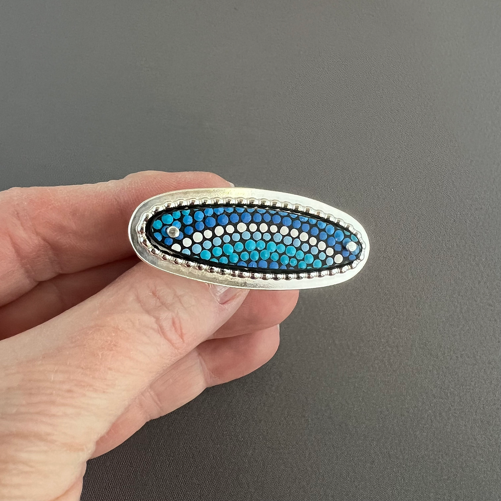 Thumbnail: Dot Painted Wood Ring A Day 2025 15/365 Waves