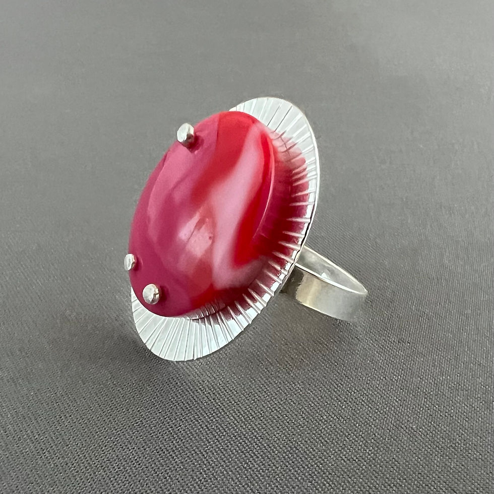 Thumbnail: Acrylic Pink Cabochon Ring A Day 2025 230/365 Sweetest