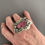 Thumbnail: Caged Series Granulated Cloud Cobaltan Calcite Ring