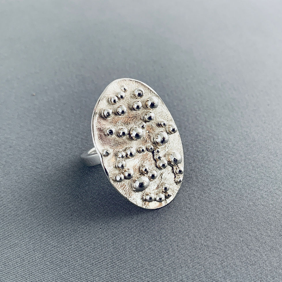 Thumbnail: Granulated Large Oval Ring