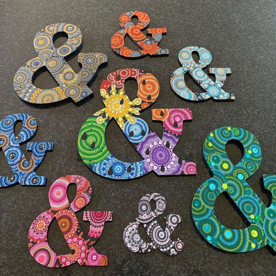 Thumbnail: Dot Painting Art Piece Ampersand Sand & Sky