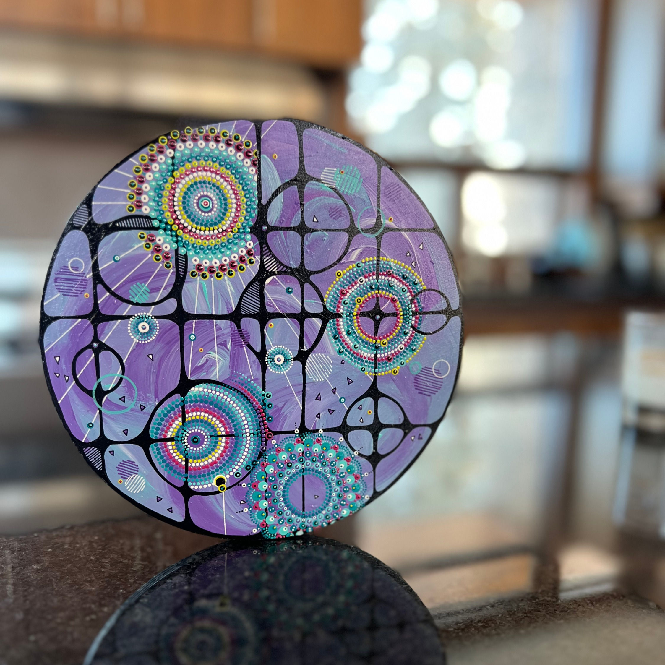 Dot Painting Art Piece Snow Day